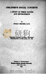 CHILDREN'S SOCIAL CONCEPTS（1925 PDF版）
