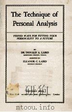THE TECHNIQUE OF PERSONAL ANALYSIS 1946 PDF电子版封面