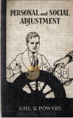 PERSONAL AND SOCIAL ADJUSTMENT 1938 PDF电子版封面