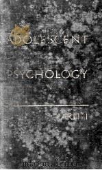 ADOLESCENT PSYCHOLOGY 1933 PDF电子版封面