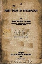 A FIRST BOOK IN PSYCHOLOGY 1917 PDF电子版封面