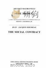 JEAN-JACQUES ROUSSEAU THE SOCIAL CONTRACT PDF电子版封面