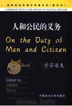 ON THE DUTY OT MAN AND CITIZEN PDF电子版封面