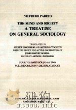 THE MIND AND SOCIETY A TREATISE ON GENERAL SOCIOLOGY PDF电子版封面