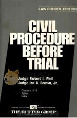 CIVIL PROCEDURE BEFORE TRIAL PDF电子版封面