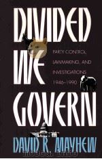 DIVIDED WE GOVERN PDF电子版封面 0300048378