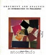ARGUMENT AND ANALYSIS:AN INTRODUCTION TO PHILOSOPHY PDF电子版封面 0314922083
