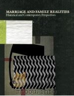 MARRIAGE AND FAMILY REALITIES PDF电子版封面 0060464216