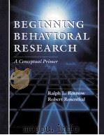 BEGINNING BEHAVIORAL RESEARCH PDF电子版封面 0024037818