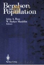 BERELSON ON POPULATION PDF电子版封面