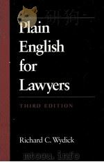 PLAIN ENGLISH FOR LAWYERS THIRD EDITION PDF电子版封面