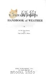 PRIVATE PILOT'S HANDBOOK OF WEATHER PDF电子版封面