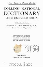 COLLINS' NATIONAL DICTIONARY AND ENCYCLOPEDIA 1908 PDF电子版封面