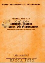 APTIFICIAL CONTROL OF CLOUDS AND HYDROMETEORS NO.13 PDF电子版封面