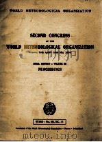 SECOND CONGRESS OF THE WORLD METEORLOLGICAL ORGANIZATION PDF电子版封面