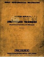 ATMOSPHERICS TECHNIQUES PDF电子版封面