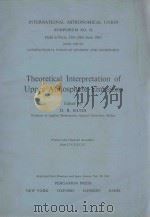 THEORETICAL INTERPRETATION OF UPPER ATMOSPHERE EMISSIONS PDF电子版封面