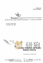 WEATHER PREDICTIONS AND SURFACE RADIATION ESTIMATES PDF电子版封面