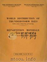 WORLD DISTRIBUTION OF THEUNDERSTORM DAYS PDF电子版封面