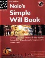 NOLO‘S SIMPLE WILL BOOK 6TH EDITION PDF电子版封面 1413303609