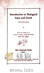 INTRODUCTION TO BIOLOGICAL LATIN AND GREEK PDF电子版封面
