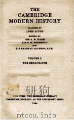 THE CAMBRIDGE MODERN HISTORY VOLUME I THE RENAISSANCE（1934 PDF版）