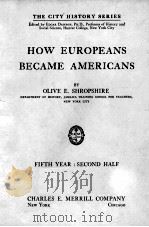 HOW EUROPEANS BECAME AMERICANS（1930 PDF版）