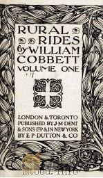 RURAL RIDES VOLUME ONE（1925 PDF版）