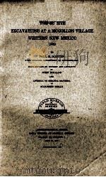 THE SU SITE EXCAVATIONS AT A MOGOLLON VILLAGE WESTERN NEW MEXICO（1939 PDF版）