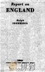 REPORT ON ENGLAND（1941 PDF版）
