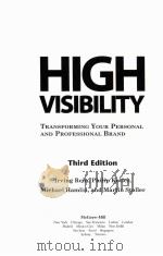 HIGH VISIBILITY TRANSFORMING YOUR PERSONAL AND PROFESSIONAL BRAND THIRD EDITION PDF电子版封面
