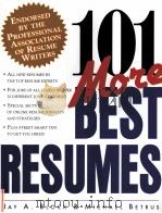 101 MORE BEST RESUMES PDF电子版封面 0070329699