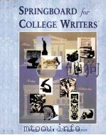 SPRINGBOARD FOR COLLEGE WRITERS PDF电子版封面 0065011589