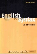 ENGLISH SYNTAX PDF电子版封面 0521542758