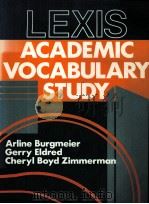 LEXIS ACADEMIC VOCABULARY STUDY PDF电子版封面 ARLINE BURGMEIER GERRY ELDRED