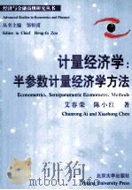 ECONOMETRICS:SEMIPARAMETRIC ECONOMETRIC METHODS PDF电子版封面