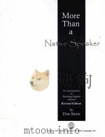MORE THAN A NOTIVE SPEAKER PDF电子版封面