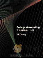 COLLEGE ACCOUNTING THIRD EDITION 1-29 MC QUAIG（ PDF版）