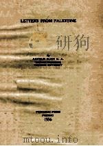 LETTERS FROM PALESTINE 1936 PDF电子版封面