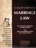 CALIFORNIA MARRIAGE LAW 14TH EDITION PDF电子版封面 0944508405