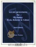 STUDY QUESTIONS FOR PSYCHOLOGY THIRD EDITION PDF电子版封面 0471230782