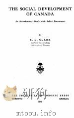 THE SOCIAL DEVELOPMENT OF CANADA（1942 PDF版）