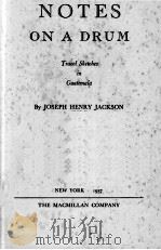 NOTES ON A DRUM 1937 PDF电子版封面