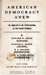 AMERICAN DEMOCRACY ANEW 1940 PDF电子版封面