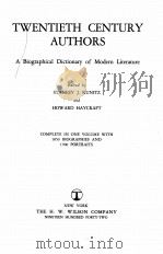 TWENTIETH CENTURY AUTHORS（1942 PDF版）