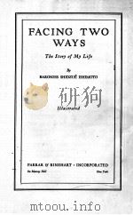 FACING TWO WAYS 1935 PDF电子版封面