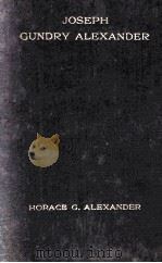 JOSEPH GUNDRY ALEXANDER 1920 PDF电子版封面