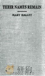 THEIR NAMES REMAIN 1938 PDF电子版封面