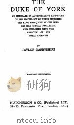 THE DUKE OF YORK PDF电子版封面