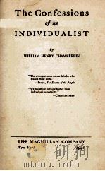 THE CONFESSIONS OF AN INDIVIDUALIST 1940 PDF电子版封面